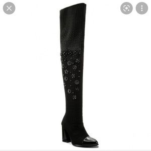 ❤️Stuart Weitzman Embellished Knit Over Knee Boots❤️